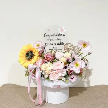 Bloom Box Akrilik Ucapan Wedding Pasar Minggu